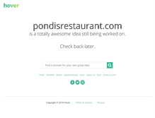 Tablet Screenshot of pondisrestaurant.com